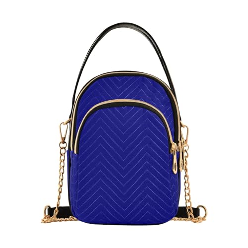 RPLIFE Marineblau Damen Crossbody Taschen Gesteppte Geldbörse mit Kette Handy Geldbörse Handtasche von RPLIFE