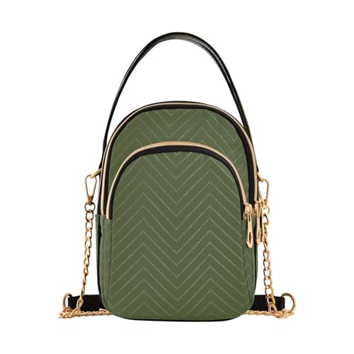 RPLIFE Military Green Damen Crossbody Taschen Gesteppte Geldbörse mit Kette Handy Geldbörse Handtasche von RPLIFE