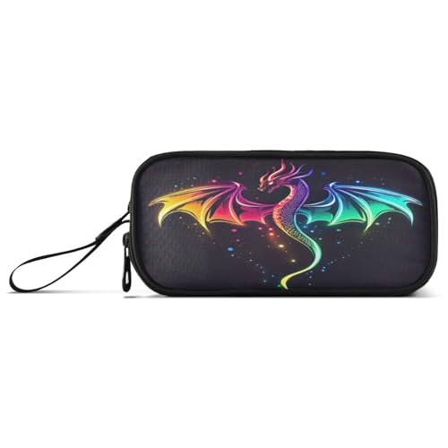 RPLIFE Neon Dragon Federmäppchen, Federmäppchen, Leinwand, Federmäppchen Mädchen von RPLIFE