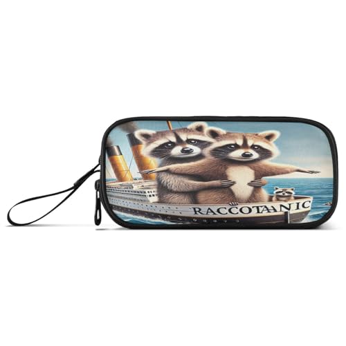 RPLIFE Niedliches Waschbär-Federmäppchen, Federmäppchen mit Reißverschluss, Federmäppchen für Kinder von RPLIFE