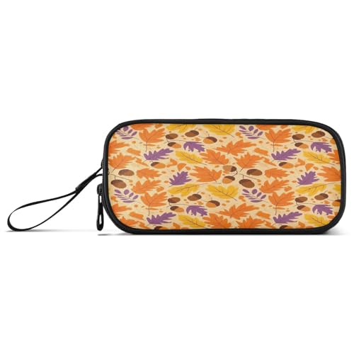 RPLIFE Orange Gelb Herbst Blätter Basic Federmäppchen, Federmäppchen Groß, Federmäppchen für Erwachsene von RPLIFE