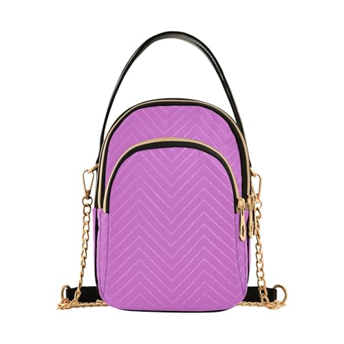 RPLIFE Orchid Damen Crossbody Taschen Gesteppte Geldbörse mit Kette Handy Geldbörse Handtasche von RPLIFE