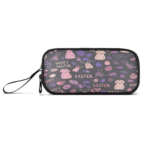 RPLIFE Ostern Niedliche Hasen Lila Bleistift und Stift Tasche Federmäppchen Große Kapazität Federmäppchen für Erwachsene von RPLIFE