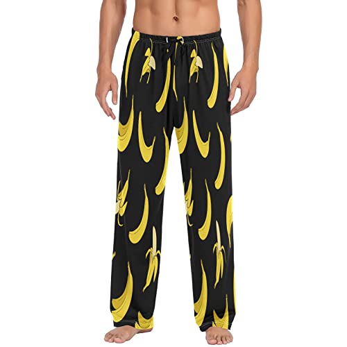RPLIFE Pyjamahose für Herren, weiche Pyjama-Hose, leichte Pyjamahose, Bananen auf Dunkel, XL von RPLIFE