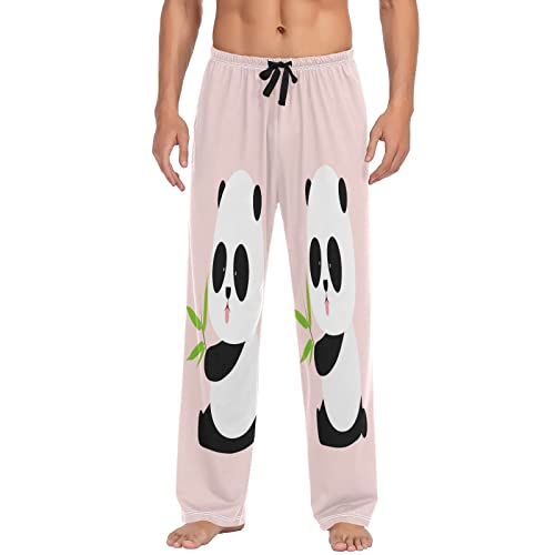 RPLIFE Pyjamahose für Herren, weiche Pyjama-Hose, leichte Pyjamahose, Niedlicher Cartoon-Panda, M von RPLIFE