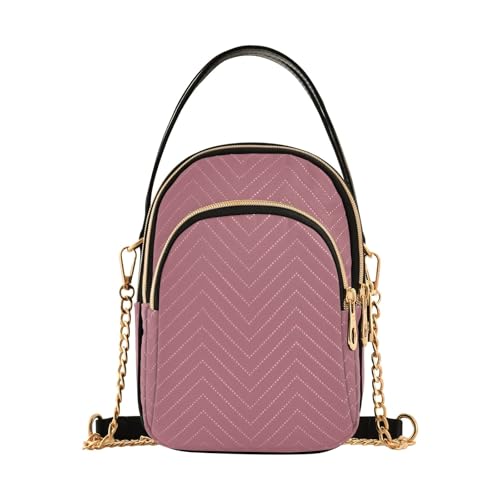RPLIFE Rose Gold Damen Crossbody Taschen Gesteppte Geldbörse mit Kette Handy Geldbörse Handtasche von RPLIFE