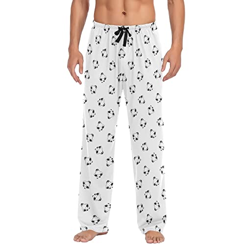 RPLIFE Sky Starry Galaxy Schlafhose, weiche Herren-Pyjamahose, coole Pyjamahose für Herren, Schwimmender runder Pinguin, L von RPLIFE