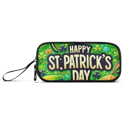 RPLIFE St Patricks Elements mit Text Bleistift und Stifteetui, Big Pencil Bags, Zip Pencil Pouches von RPLIFE