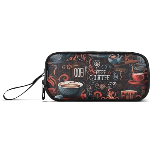 RPLIFE Start the Day with Coffee Pencil and Pen Pouch, Classic Pocket Pencil Case, High School Pencil Case von RPLIFE