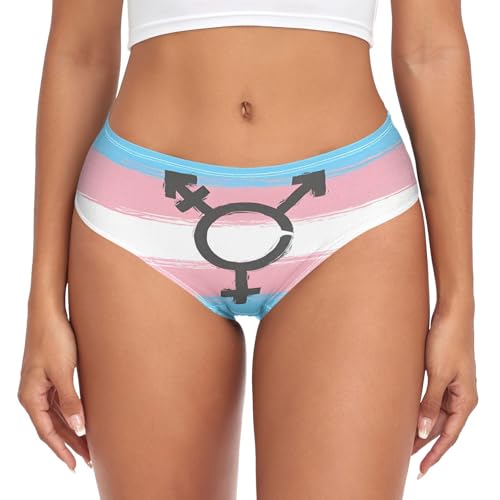 RPLIFE Top View Flag Androgyne Pride No Panties, atmungsaktiver Slip, bequeme Unterwäsche, weiche Unterwäsche, Transgender Transsexual Pride Symbol Flagge Blau, L von RPLIFE