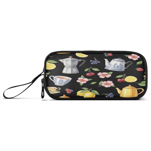 RPLIFE Vintage Kaffeekannen Federmäppchen Tasche Reißverschluss Federmäppchen Federmäppchen Groß von RPLIFE