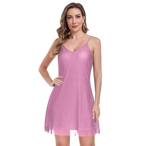 RPLIFE Weiße gepunktete braune Damen-Sommerkleider, S-XXL, ärmelloses kurzes Kleid, V-Ausschnitt, Cocktailkleid, Flamingo, Mittel von RPLIFE