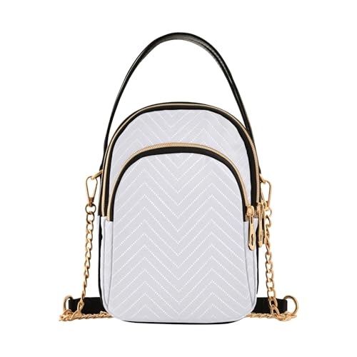 RPLIFE Weiße gesteppte Geldbörse für Damen, kleine Handtaschen von RPLIFE