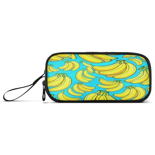 RPLIFE Yellow Bananas Türkise Bleistiftbeutel Federmäppchen mit Fächern Federmäppchen für Mädchen RPLIFE Yellow Bananas Türkise Bleistiftbeutel Federmäppchen mit Fächern Federmäppchen für Mädchen von RPLIFE