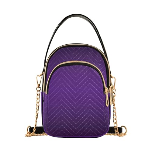 Royal Purple Black Gradient Damen-Umhängetasche, kleine Geldbörse mit Griff von RPLIFE
