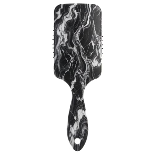 Schwarzer Marmor mit weißen Adern Air Cusion Kamm, Entwirrungsbürste, Haarkamm Damen von RPLIFE