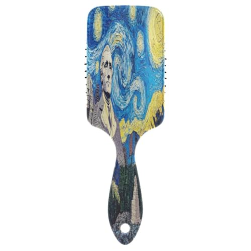 Starry Night Great Great Statue Cushion Brush, Entwirrende Haarbürste, Reise-Haarbürste, Frauen von RPLIFE