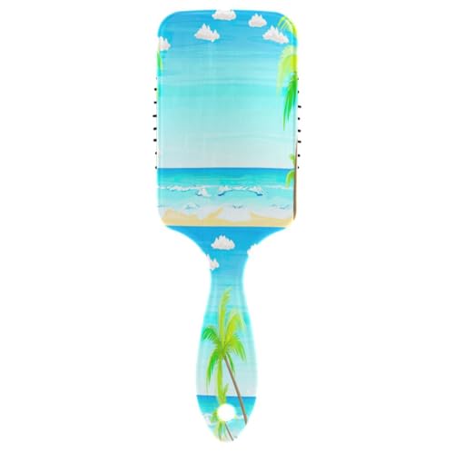 Tropische Strände mit Palmen Kissen Kamm, Entwirrungsbürste, Reisehaarbürsten Frauen Tropische Strände mit Palmen Kissen Kamm, Entwirrungsbürste, Reisehaarbürsten Frauen von RPLIFE