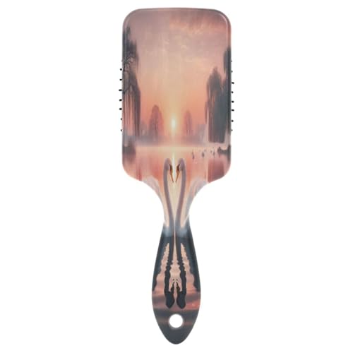 Valentine Swan Pärchen Kissen Haarkamm Entwirren Haarbürste Antistatische Bürste Haar Haarbürste Nass Trocken von RPLIFE