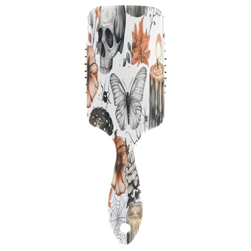 Vintage Halloween Totenköpfe Blumen Grau Haar Massagebürste Entwirrungsbürste Kamm Kämme Männer von RPLIFE