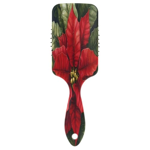 Weihnachten Weihnachtsstern Massage Haarbürste Entwirren Haarbürste Gesunde Haarbürste Reise Haarbürste Frauen von RPLIFE