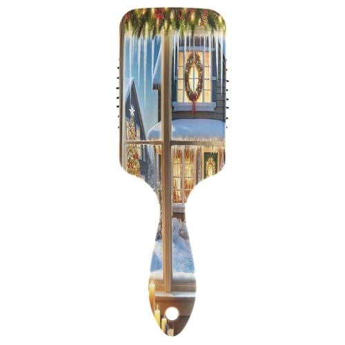 Weihnachts-Fenster-Kämme für Damen, weiche Borsten, antistatisch und krauses Haar, für lockiges, langes, dickes oder trockenes Haar von RPLIFE