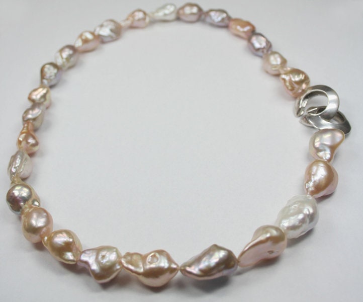 Barockes Zuchtperlencollier Multi-Color Natur von RPSchmuckDesign