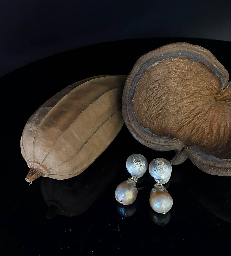 Silberne Ohrstecker Mit Edisonperle von RPSchmuckDesign