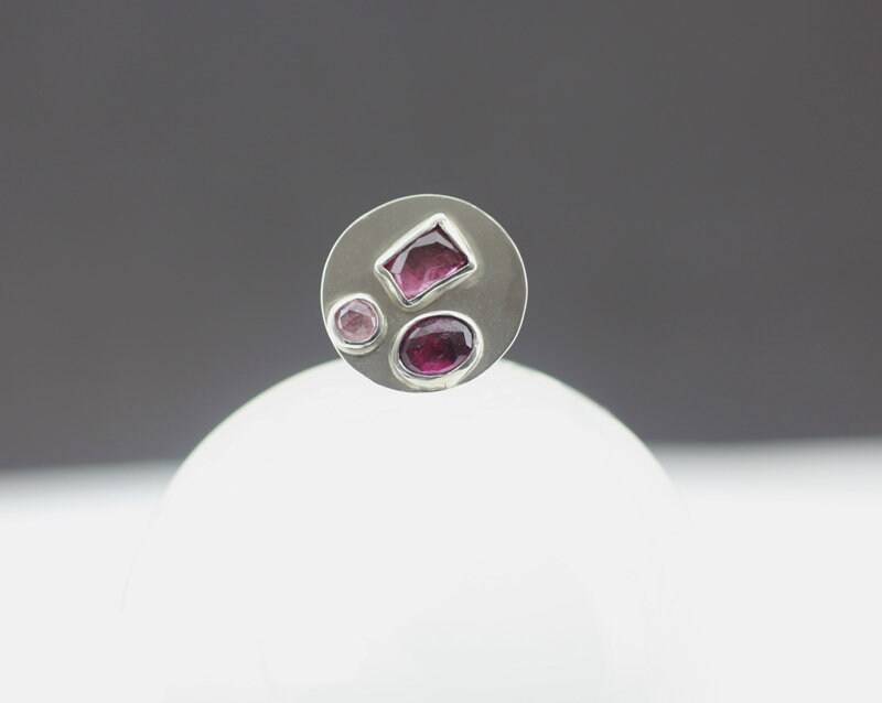 Silberring "Three Shades Of Pink" Größe 57 von RPSchmuckDesign