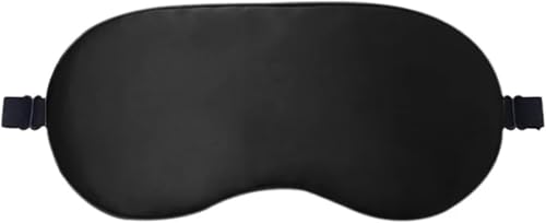 Augenmaske Maske Seide Augen Traum Nacht Maske Abdeckung Soft Relax Augen Bandage Schlafen Augenbinde for Frauen Männer Nacht Nickerchen Heide Entspanntes Nickerchen Augenschlaf(Black) von RPXHZLKTM
