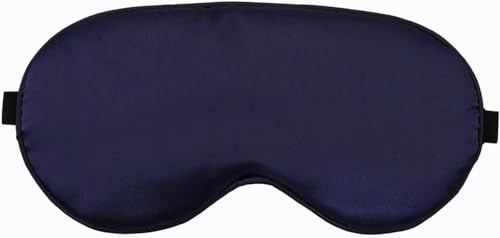 Augenmaske Maske Seide Augen Traum Nacht Maske Abdeckung Soft Relax Augen Bandage Schlafen Augenbinde for Frauen Männer Nacht Nickerchen Heide Entspanntes Nickerchen Augenschlaf(Darkblue) von RPXHZLKTM
