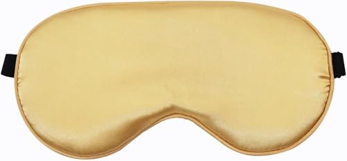 Augenmaske Maske Seide Augen Traum Nacht Maske Abdeckung Soft Relax Augen Bandage Schlafen Augenbinde for Frauen Männer Nacht Nickerchen Heide Entspanntes Nickerchen Augenschlaf(Gold) von RPXHZLKTM