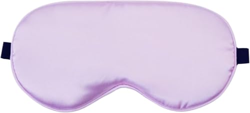 Augenmaske Maske Seide Augen Traum Nacht Maske Abdeckung Soft Relax Augen Bandage Schlafen Augenbinde for Frauen Männer Nacht Nickerchen Heide Entspanntes Nickerchen Augenschlaf(Lightpurple) von RPXHZLKTM