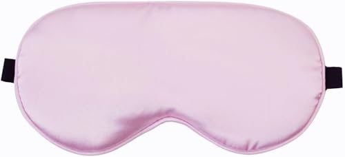 Augenmaske Maske Seide Augen Traum Nacht Maske Abdeckung Soft Relax Augen Bandage Schlafen Augenbinde for Frauen Männer Nacht Nickerchen Heide Entspanntes Nickerchen Augenschlaf(Pink) von RPXHZLKTM