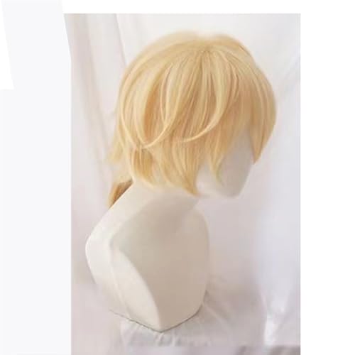 Die comic-reality-show mit dem toupet, Kagamine Rin Blonde Cosplay Perücke Hitzebeständig Synthetisch Einstellbar 28 Zoll Halloween(Len) von RPXHZLKTM