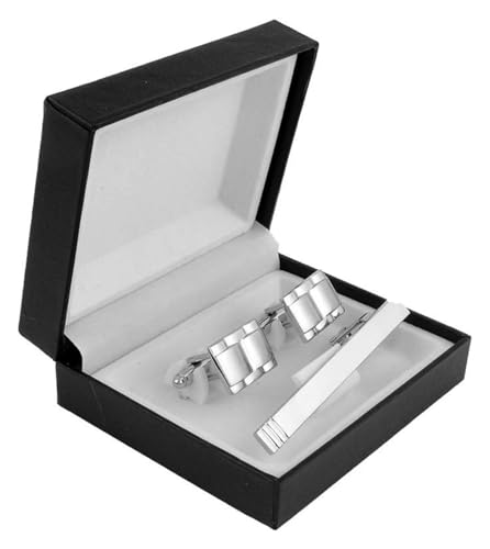 Krawattenklammer gebürstet Manschettenknöpfe Krawattenklammer Set Herren personalisiertes Businessgeschenk, Einheitsgröße, Metall Krawattenklammer gebürstet Manschettenknöpfe Krawattenklammer Set Herren personalisiertes Businessgeschenk, Einheitsgröße, Metall von RPXHZLKTM