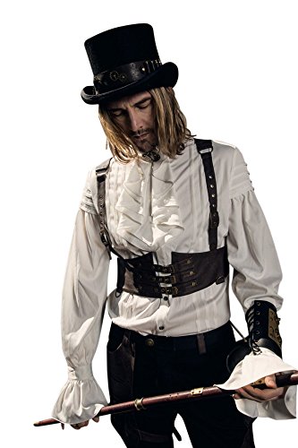 RQ-BL Steampunk Herren Harnisch-Weste Braun aus Kunstleder SPM031 Harness Halfter Brustgurt, Größe:S/M RQ-BL Steampunk Herren Harnisch-Weste Braun aus Kunstleder SPM031 Harness Halfter Brustgurt, Größe:S/M von RQ-BL
