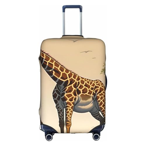 RQMPHUGNCF Mutter und Kind Giraffe Kofferhülle Gepäckschutzhülle Hochelastisches Material für Reisende, Weiss/opulenter Garten, Medium von RQMPHUGNCF