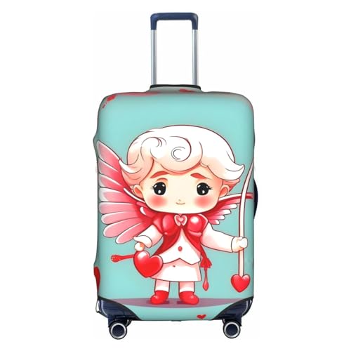 RQMPHUGNCF Niedliche Loving Boy Kofferhülle Gepäckschutzhülle Hochelastisches Material für Reisende, Weiss/opulenter Garten, X-Large von RQMPHUGNCF