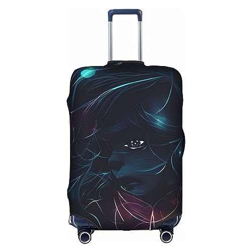 RQMPHUGNCF The Girl In The Dream Kofferhülle Gepäckschutzhülle Hochelastisches Material für Reisende, Weiss/opulenter Garten, X-Large von RQMPHUGNCF