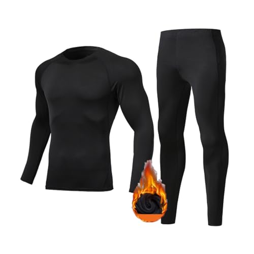 RQPYQF Thermounterwäsche Herren, Thermowäsche Set Winter Skiunterwäsche Atmungsaktiv Thermo Unterwäsche Thermounterhose für Männer (Stil#2, L) von RQPYQF