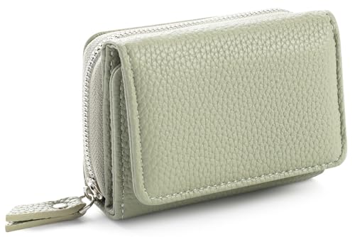 RRANCharltu Geldbörse Damen Klein Leder Kleines Portemonnaie Damen Mini Geldbeutel mit Zipper Münzfach Kartenfächer, Grün RRANCharltu Geldbörse Damen Klein Leder Kleines Portemonnaie Damen Mini Geldbeutel mit Zipper Münzfach Kartenfächer, Grün von RRANCharltu