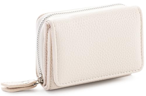 RRANCharltu Geldbörse Damen Klein Leder Kleines Portemonnaie Damen Mini Geldbeutel mit Zipper Münzfach Kartenfächer, Weiß RRANCharltu Geldbörse Damen Klein Leder Kleines Portemonnaie Damen Mini Geldbeutel mit Zipper Münzfach Kartenfächer, Weiß von RRANCharltu
