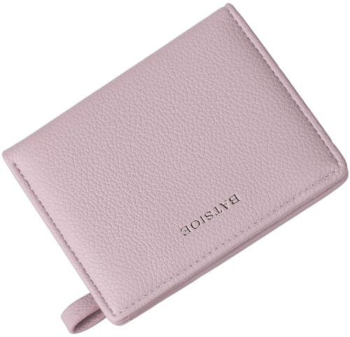 Geldbörse Damen klein Leder Kleines Portemonnaie Mini Kurzer Damen Geldbeutel mit Zipper Münzfach Brieftasche (Lila) von RRANCharltu