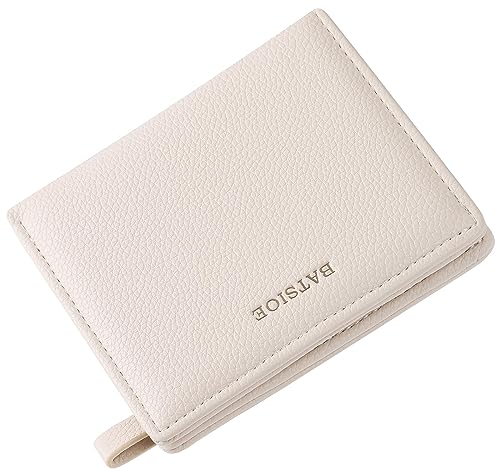 RRANCharltu Geldbörse Damen klein Leder Kleines Portemonnaie Mini Kurzer Damen Geldbeutel mit Zipper Münzfach Brieftasche (Weiß) von RRANCharltu