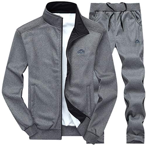 Herren 2-Teilig Set Sweatshirt + Jogginghose Jogginganzug Pullover Trainingshose Trainingsanzug Sportanzug Freizeitanzug Sport Anzug Tracksuit Fitnessanzug Trainingsanzug S M L XL 2XL 3XL 4XL 5XL von RRGEAR