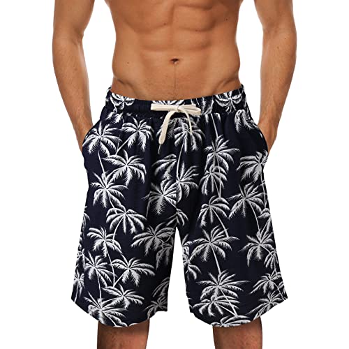 RRGEAR Badehose Herren Schnelltrocknend Boardshorts und Verstellbarem Tunnelzug Badehose Herren Schwarz Herren Badehose von RRGEAR