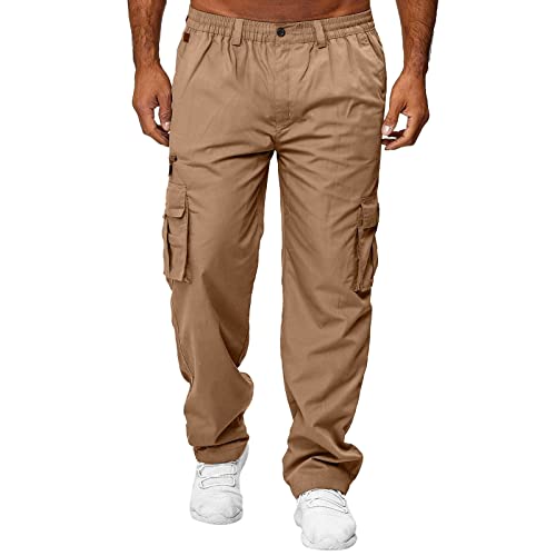 RRGEAR Cargohose Herren Cargohose aus Baumwolle Outdoorhose männer verwaschen Cargohose Chino Hose Sporthose Freizeithose Jogging treckking Casual Hose Herren Sporthose Lang Jogginghose von RRGEAR