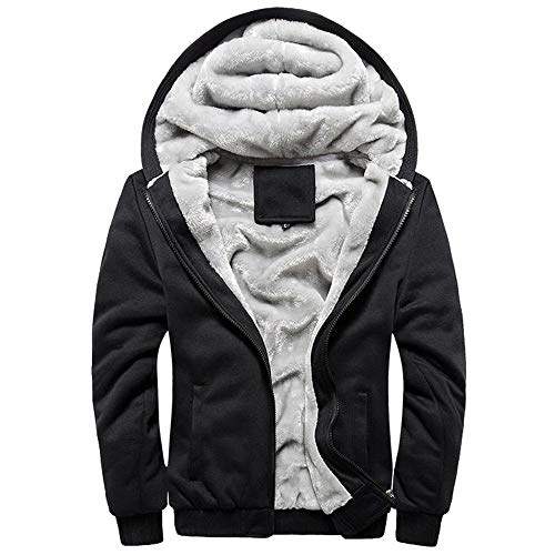 RRGEAR Herren Fleece Jacken Full Zip für Print Casual Winter Stitching Zip Warmes Kapuzen-Langarm-Sweatshirt Sweatjacke Herren Lässiger Stil von RRGEAR