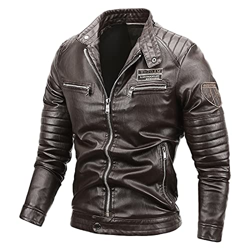 RRGEAR Herren Jacke Übergangsjacke Bikerjacke Freizeitjacke Gesteppt Steppjacke Winterjacke Herren Amazon von RRGEAR